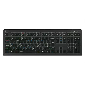LogicKeyboard ASTRA 2 Wired USB Keyboard for Windows - UK Layout - Black - Backlit