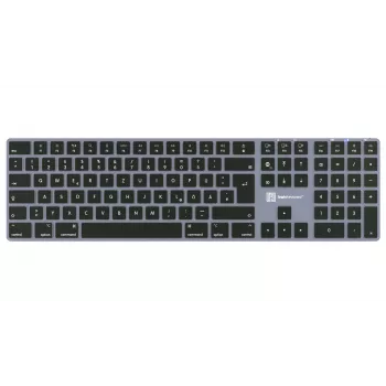 Logickeyboard Titan DE (Mac) - German Layout Wired USB Keyboard with Backlight