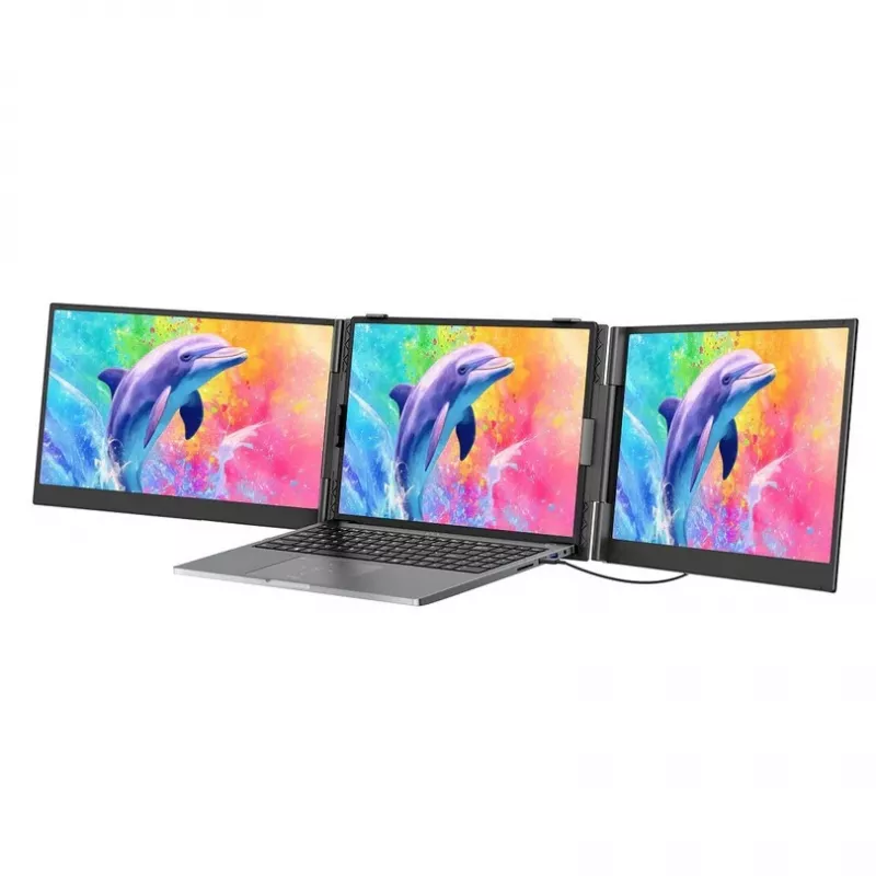 BLACKVIEW DCM8 Pro Dual 15.3 inch Portable IPS Monitor, 2x Full HD, 60Hz, USB-C, Mini HDMI, Built-in Speakers, HDR10, Foldable