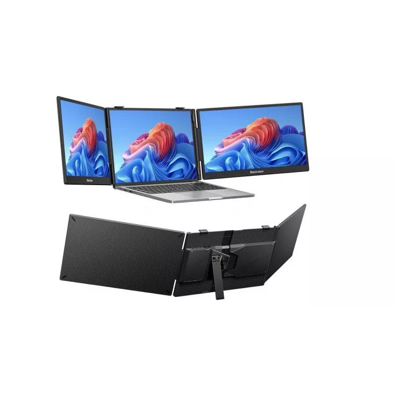BLACKVIEW DCM5 14-inch Dual Portable Monitor - WUXGA IPS, Foldable, USB-C
