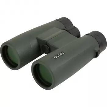 Carson JR Series 8x42 Roof Prism Binoculars BaK-4 FMC Black/Green