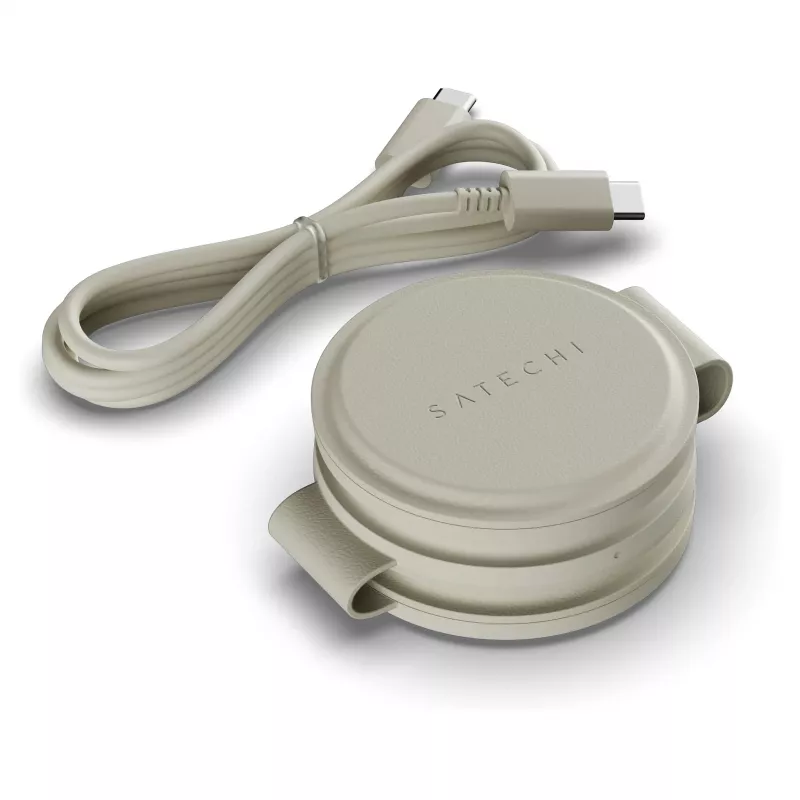 Satechi OntheGo 3-in-1 Wireless Charger with Qi2, Sand, 15W, ST-QTG31W