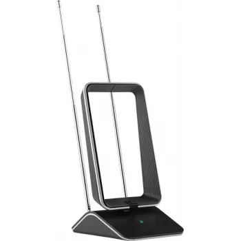 One for All SV 9465 Amplified Indoor TV Antenna with Automatic Gain Control and 5G Filter - Black