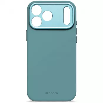 Decoded AntiMicrobial Silicone Back Cover for iPhone 17 Pro Max, MagSafe Compatible, Retro Blue