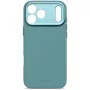 Decoded AntiMicrobial Silicone Back Cover for iPhone 17 Pro Max, MagSafe Compatible, Retro Blue