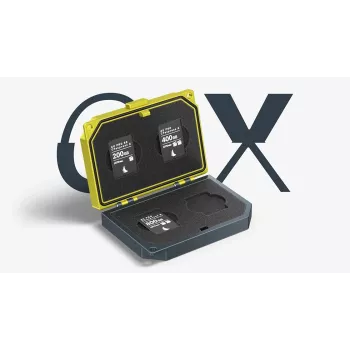 Angelbird MEDIA TANK CFexpress Type A - Memory Card Case for 4 Cards, Anodized Aluminum, Black/Yellow, Shockproof, Dustproof, Splash-proof
