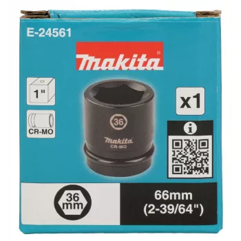 Makita E-24561 Impact Socket 1 inch, 36 mm, 66 mm Long