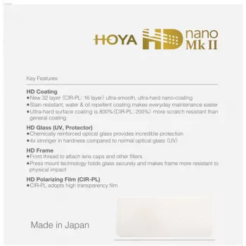 Hoya HD nano MkII CIR-PL 52mm Circular Polarizer Filter