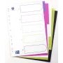 Oxford myColour Folder Dividers A4 Full Format Blank 5-Part Assorted Colours