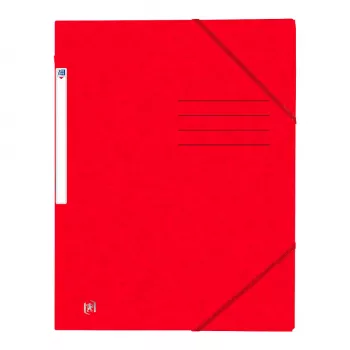 Oxford TOP FILE+ Elasticated Folder A4 Red 400116267