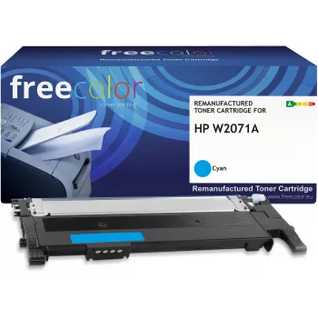 Freecolor Compatible Toner Cartridge HP W2071A Cyan with Chip 1000 Pages