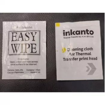 Armor INKANTO Cleaning Wipes for Thermal Transfer Print Head - 100 Individually Sealed Sachets