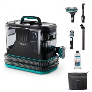 Tefal Clean It IZ5020 Spot and Stain Carpet and Upholstery Washer, 750 W, 13,500 Pa Suction, 2.3 L Clean and 1.5 L Dirty Water Tanks, Auto Clean