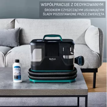 Tefal Clean It IZ5020 Spot and Stain Carpet and Upholstery Washer, 750 W, 13,500 Pa Suction, 2.3 L Clean and 1.5 L Dirty Water Tanks, Auto Clean