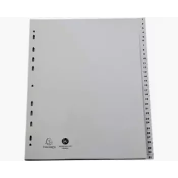 Exacompta 2931E A4 Maxi Index Dividers 1-31, Grey