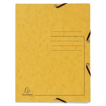 Exacompta 3 Corner Elasticated Folder Assorted Colors A4 Pack of 3