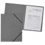 Exacompta Elasticated Folder A4 Grey Colorspan 355g without Flaps
