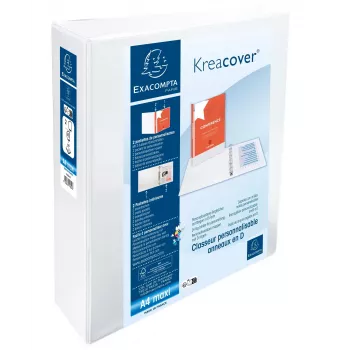 Exacompta Presentation Ring Binder A4 Maxi White 2 D-Ring 8700232