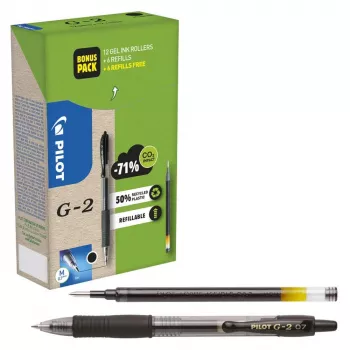 PILOT PEN G2 Greenpack Gel Pen Set Blue 0.4 mm 12 Pack
