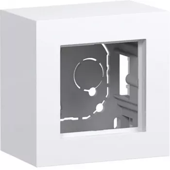 Hager A.8 WAD8110WG 1-Gang Surface-Mount Housing, High Version, Light White Glossy