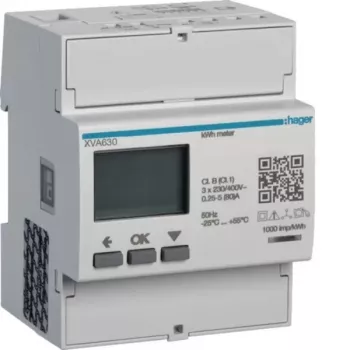Hager XVA630 3-Phase Energy Meter for PV Surplus Measurement