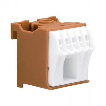 Hager KN06P 6-Pole Terminal Block 63A 230V Brown
