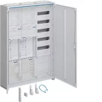 Hager ZB33ET225W1 Universal Cabinet 800x205x1100 mm Surface-Mounted IP44 Traffic White RAL 9010 3 Fields