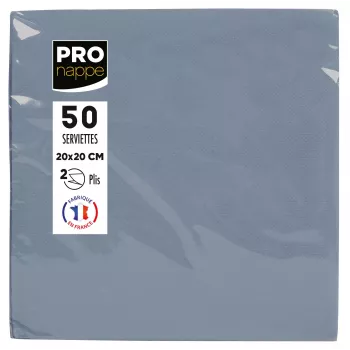 PROnappe Table Napkins Grey 2-Ply 20.0 x 20.0 cm 50 Pieces