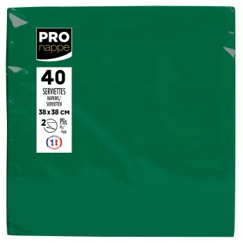 PROnappe Napkins Pine Green 2-Ply 19.0 x 19.0 cm 40-Pack
