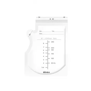 Beaba Food Storage Bags 50-Pack, 250 ml, Transparent 911738