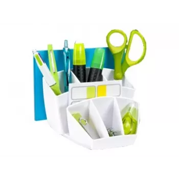 CEP Office Solution Riviera Desk Organizer Polar White