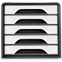 CEP Office Solution Smoove Drawer Unit Black/White A4 with 5 Drawers