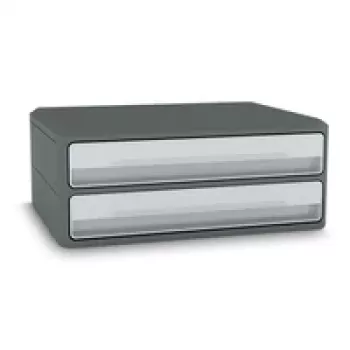 CEP Office Solution MoovUp Drawer Box Light Grey DIN A4 Landscape with 2 Drawers