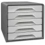 CEP Office Solution Smoove Drawer Box Light Grey with 5 Drawers 1071116361
