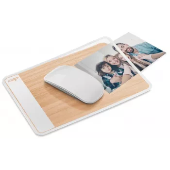 CEP Office Solution Ergo Mouse Pad with Wrist Rest, White/Beech, 250 x 200 x 20 mm