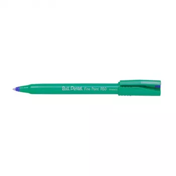 Pentel Fine Point R50 Rollerball Pen - Blue - Fine (0.5 mm) - 12 Pack