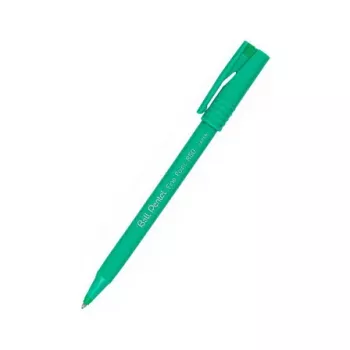 Pentel R50 Retractable Rollerball Pen - Green - 0.8 mm - Ambidextrous