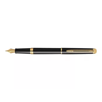 WATERMAN Hemisphere Essential Fountain Pen - Fine Nib - Brushed Stainless Steel
