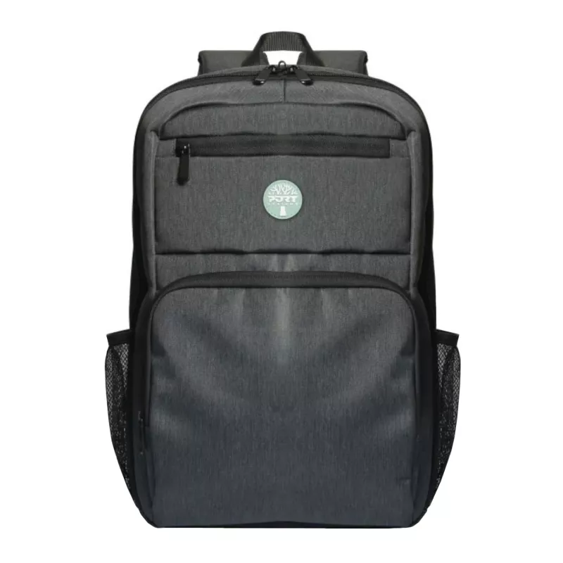 PORT Designs 15.6'' Seattle Laptop Backpack, Black, 20L, Recycled Polyester, No Rain Cover