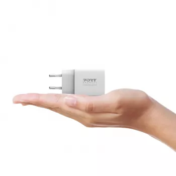 PORT Designs PORT Connect Wall Charger 20W USB-C PD with Carrying Pouch White