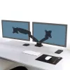 PORT Designs PORT Connect Adjustable Dual Monitor Mount - for 2 Screens up to 32 inch - Desk Clamp/Grommet - Black