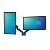 PORT Designs PORT Connect Adjustable Dual Monitor Mount - for 2 Screens up to 32 inch - Desk Clamp/Grommet - Black