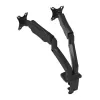 PORT Designs PORT Connect Adjustable Dual Monitor Mount - for 2 Screens up to 32 inch - Desk Clamp/Grommet - Black