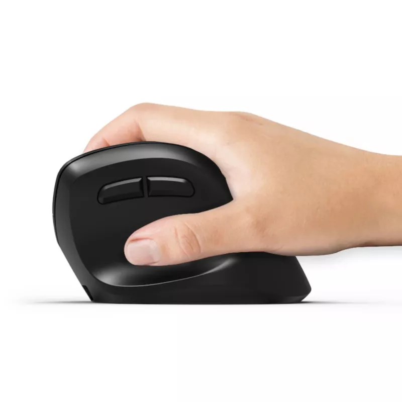 PORT Designs PORT Connect Professional ERGO SHAPE Wireless Rechargeable Mouse - Right-Handed - Optical - 5 Buttons - 2.4 GHz, Bluetooth - USB Receiver