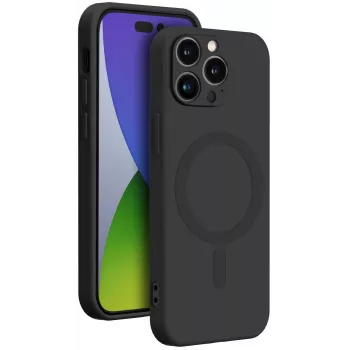 Bigben Interactive Soft Case with MagSafe Mobile Phone Cover for Apple iPhone 14 Pro, Black