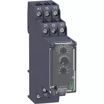 APC RE22R1MYMR Multifunction Timer Relay, 0.05 s - 300 h, 24-240 V AC/DC, 1 Changeover, 8 A, DIN Rail