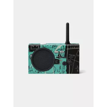 Lexon Tykho 3 X JMB Radio Bluetooth Portable FM Radio with Basquiat Artwork, Black