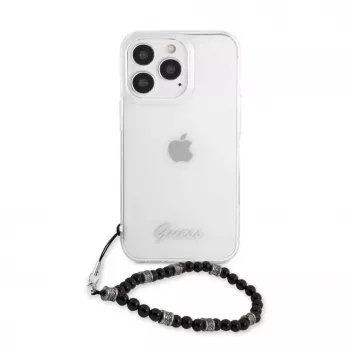 Guess GUHCP13LKPSBK Black Pearl Hard Case for Apple iPhone 13 Pro / 13 6.1 inch Transparent