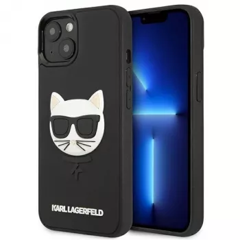 Karl Lagerfeld KLHCP13SCH3DBK Hardcase for Apple iPhone 13 Mini 5.4 inch Black 3D Rubber Choupette
