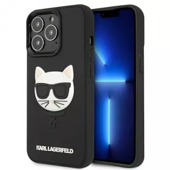 Karl Lagerfeld KLHCP13LCH3DBK Hardcase 3D Rubber Choupette for iPhone 13 Pro / 13 6.1 inch Black